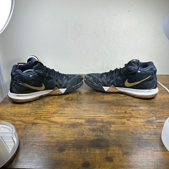 Nike Kyrie 4 Pitch Blue Metallic Gold Sneakers Shoes Men’s Size 10 - Picture 5 of 8